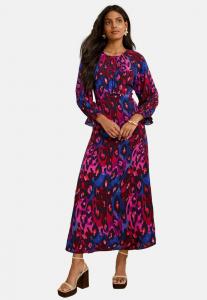 Платье Love & Roses MIDI , Purple Animal/Purple