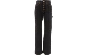 Джинсы boyfriend с принтом луны Marine Serre, черный