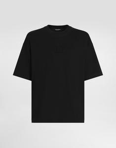 Хлопковая футболка с логотипом Dolce & Gabbana, черный