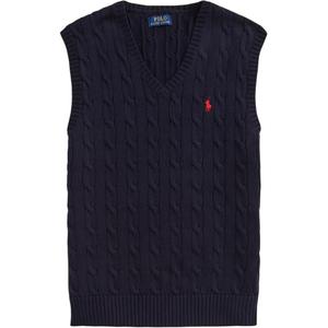 Вязаный майка из хлопка Polo Ralph Lauren, синий