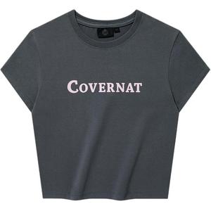 Обычная футболка женская COVERNAT, серый