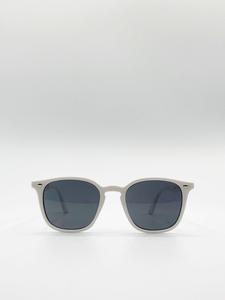 Классические квадратные солнцезащитные очки в стиле преппи с каплевидной переносицей SVNX, белый