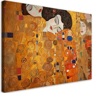 Картина арт-принт KUNSTLOFT Klimt - Golden Reverie, золотой