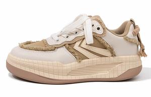 Кеды, скейтборд обувь женская низкая белый/хаки Feiyue