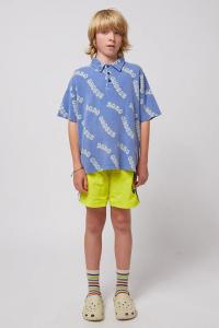 Детская хлопковая футболка Wavy Bobo Choses, синий