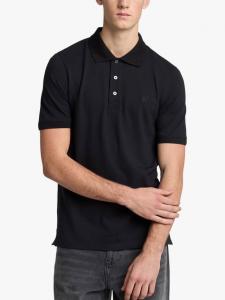 Супертонкая хлопковая поло футболка Lyle & Scott, Jet Black