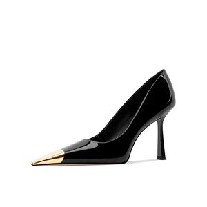 Туфли на тонком каблуке, высокие, 9 см, женские Shesrim, Black