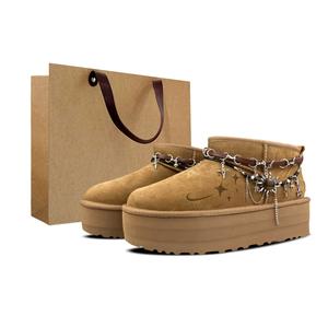 Короткие зимние ботинки женские chestnut UGG, Chestnut