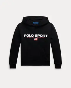Унисекс-худи из флиса Polo Sport Polo Ralph Lauren, черный