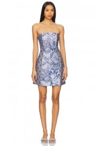 Мини-платье Alice + Olivia, blue multi