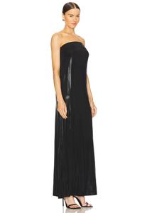 Платье без бретелек, сшитое по фигуре, с боковым разрезом Norma Kamali, черный