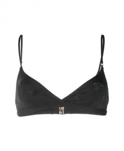 Черный треугольный топ от бикини Stella Mccartney, черный