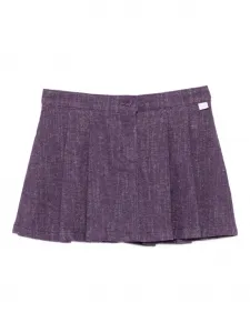 Плиссированная юбка на пуговицах Il Gufo, фиолетовый