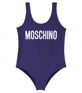 Купальник с принтом логотипа Moschino Kids, Blu Navy