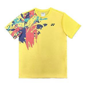 Футболка для бадминтона Unisex Crew Neck Moderate YONEX, мультиколор желтый