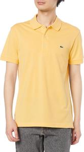 Официальная мужская поло-рубашка LACOSTE приталенного кроя, однотонная (с коротким рукавом), кремовый