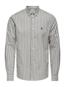 Рубашка Slim Fit на пуговицах Only & Sons ONSALVARO, Fir/Pastel Green