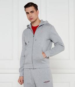Толстовка мужская Guess Jeans на молнии с капюшоном, серый