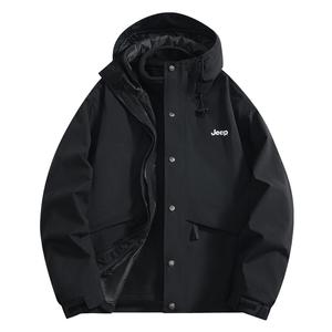 Ветровка водонепроницаемая и ветрозащитная унисекс Jeep, цвет слоновая кость (куртка без подкладки)