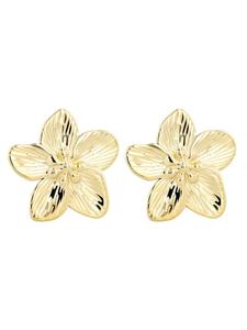 Adeliás Женские серьги - серьги-гвоздики в виде цветов из нержавеющей стали, золотистого цвета
