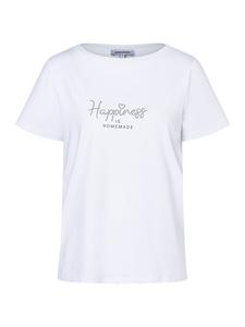 More & More Эластичная футболка с короткими рукавами и белой надписью, украшенной стразами