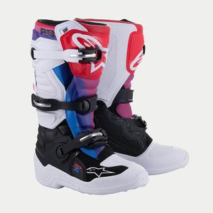 ALPINESTARS PROTECTS Итальянские мотоциклетные ботинки a-star для бездорожья, детские женские молодежные, противоударные, бело-сине-красные 289, размер 34