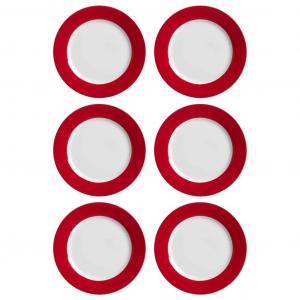 Тарелка для завтрака Десертная тарелка Doppio ø 20 см, набор из 6 шт. Ritzenhoff & Breker, красный