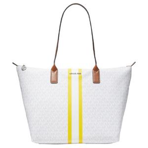 MICHAEL KORS Сумка тоут из холста с кожаными вставками