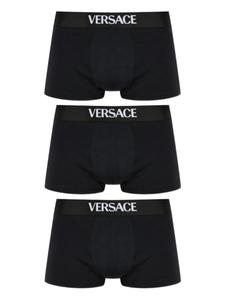 Трусы-боксеры с логотипом Versace (набор из трех шт.), черный