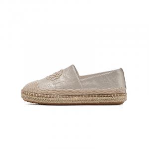 DAPHNE Эспадрильи женские бежево-серебристые