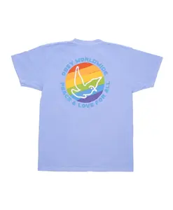 Классическая мужская футболка с пигментированным изображением гортензии Obey, фиолетовый