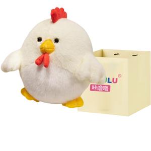 Плюшевая кукла цыпленок и петух, высота 27см/45см/55см Click, белый