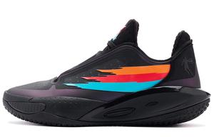 QIAODAN Острые края RISE1.5 Жалящий мед Амортизирующие износостойкие низкие баскетбольные кроссовки мужские черно-синие черный/синий зеленый, цвет Black/Blue Green