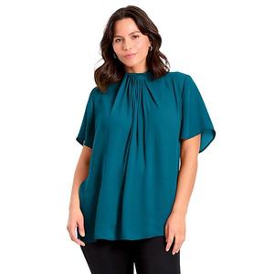 Блузка с закрученным передом и рукавами-крылышками для женщин plus size Avenue, Deep Teal