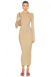 Платье Midi Knit от Marianna Kayce L'Academie, Camel