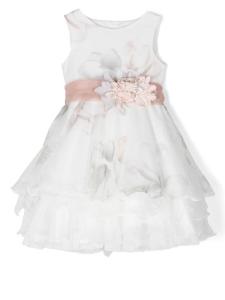 Mimilù платье без рукавов с цветочным принтом, белый