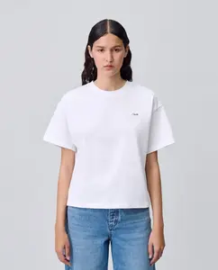 Женская футболка свободного кроя из хлопка Claudie Pierlot, белый