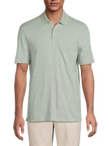 Однотонное поло с коротким рукавом Vince, цвет Marina Blue