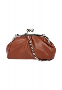 Сумка через плечо, натуральная кожа, производство Италия Samantha Look, цвет Cognac