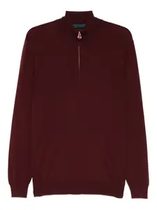 Свитер с воротником-стойкой Kiton, красный