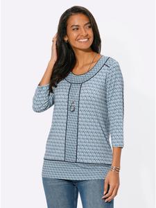 Футболка с круглым вырезом и синим принтом WITT WEIDEN