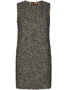 Твидовое платье A-силуэта DOLCE & GABBANA, серый