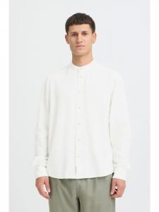 BLEND Льняная рубашка BHMLines белого цвета