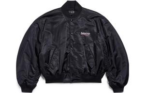 Куртка с вышитым логотипом Balenciaga, черная