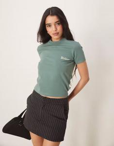 Футболка Dickies с глубоким принтом на спине, темно-зеленого цвета - эксклюзивно для ASOS