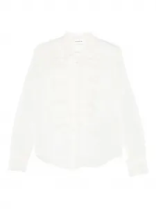 Шелковая рубашка с оборками P.A.R.O.S.H., белый