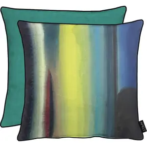 Декоративная подушка Flynn с двойной стороной и кантом Apelt, Bunt/petrol + gemustert