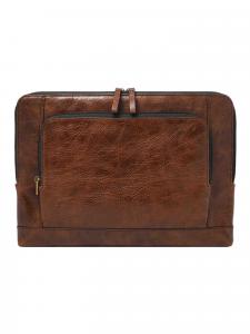 Мужской кожаный чехол для ПК Fossil, цвет коньяк, формат A4, MLG0736222