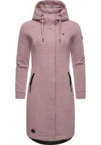 Полупальто Ragwear "Letti Long", переходная куртка из флиса с капюшоном, лиловый