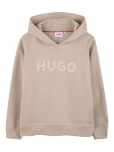 Толстовка с капюшоном и принтом логотипа HUGO KIDS, нейтральный